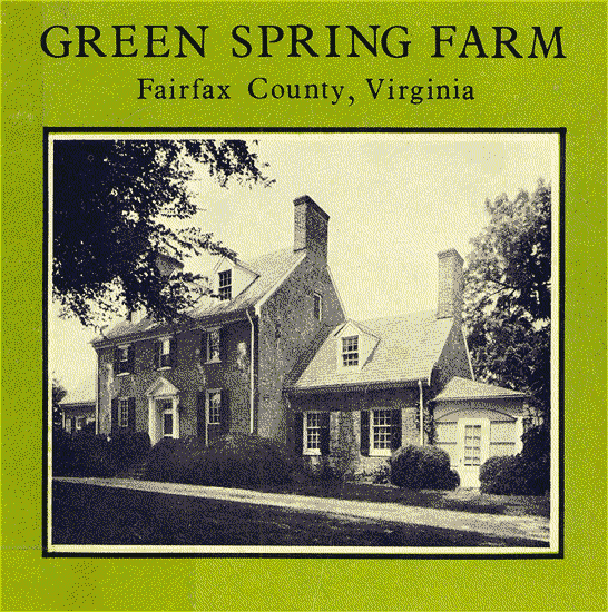 جلد کتاب Green Spring Farm, Fairfax County, Virginia