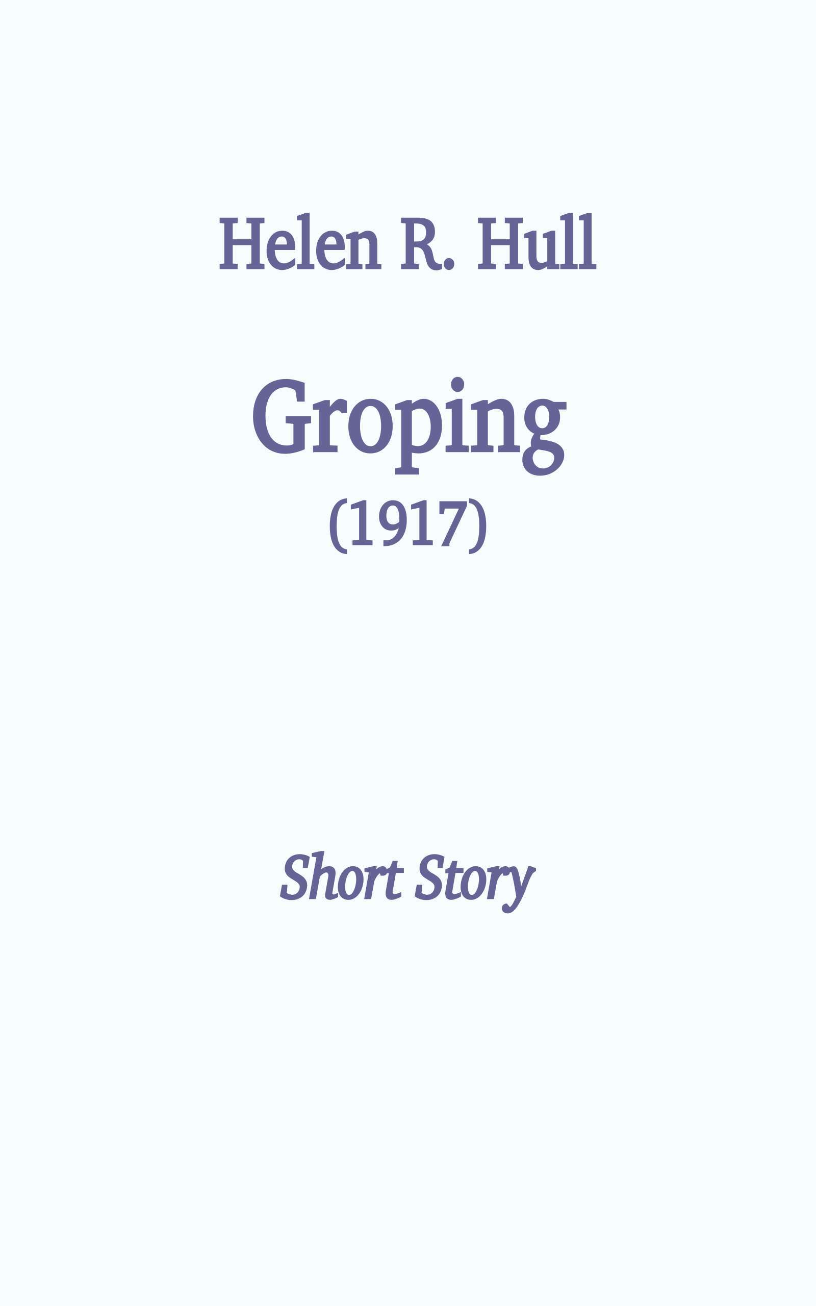 جلد کتاب Groping