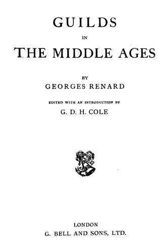 جلد کتاب Guilds in the Middle Ages