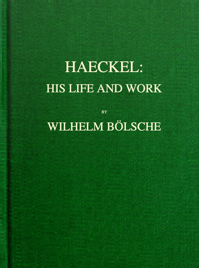 جلد کتاب Haeckel: His Life and Work