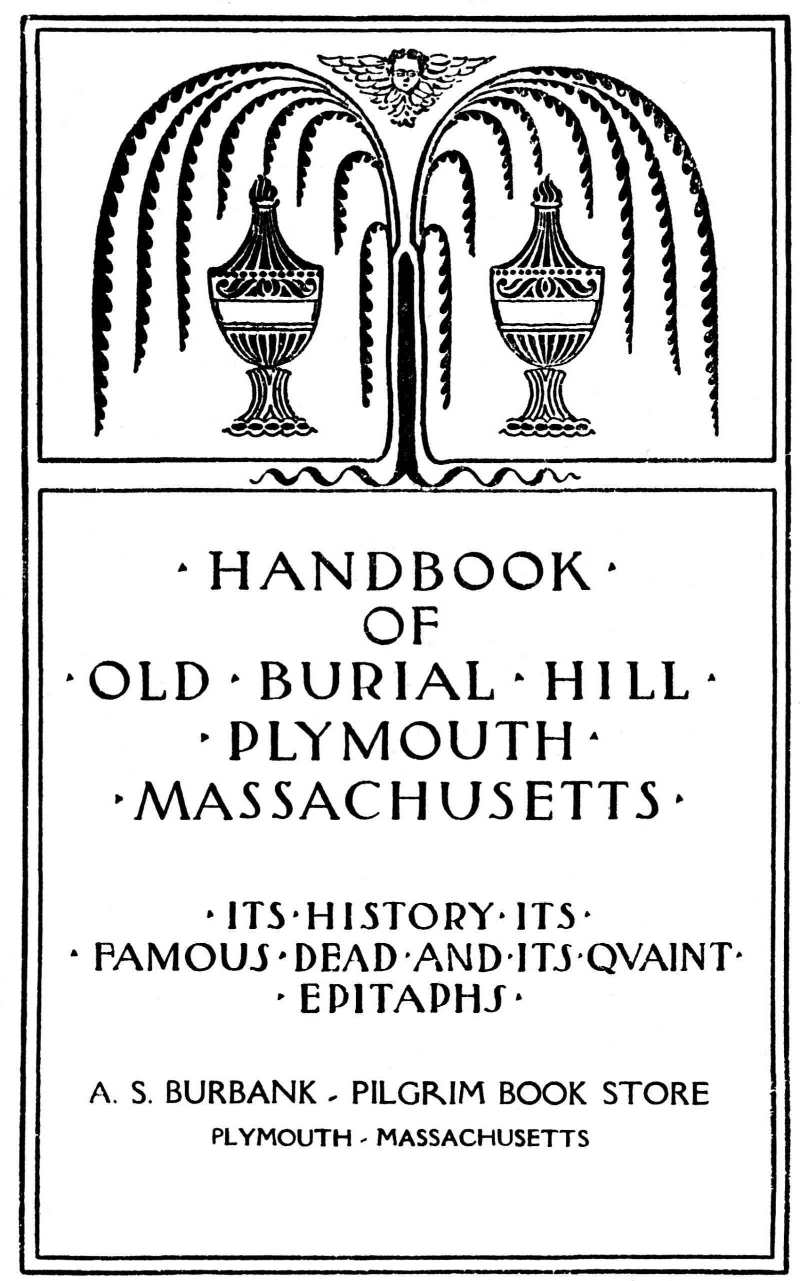 جلد کتاب Handbook of Old Burial Hill, Plymouth, Massachusetts