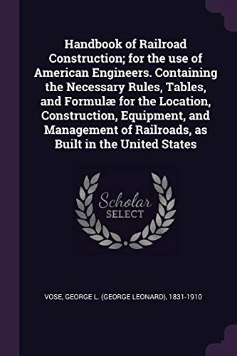 جلد کتاب Handbook of Railroad Construction