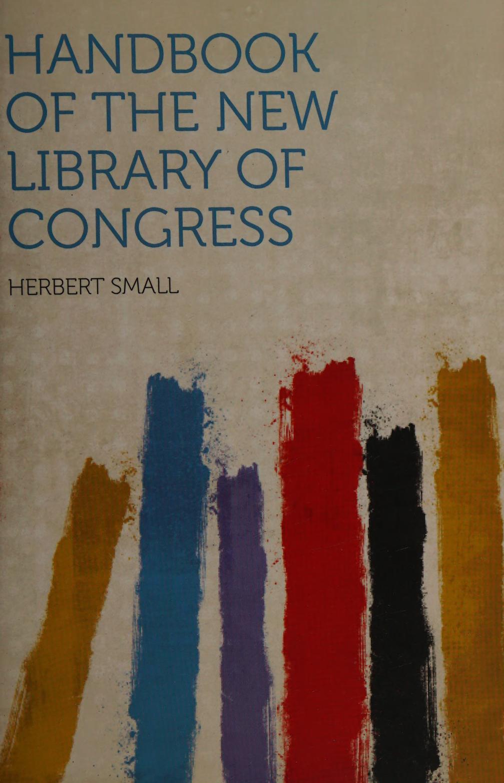 جلد کتاب Handbook of the New Library of Congress