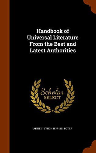 جلد کتاب Handbook of Universal Literature