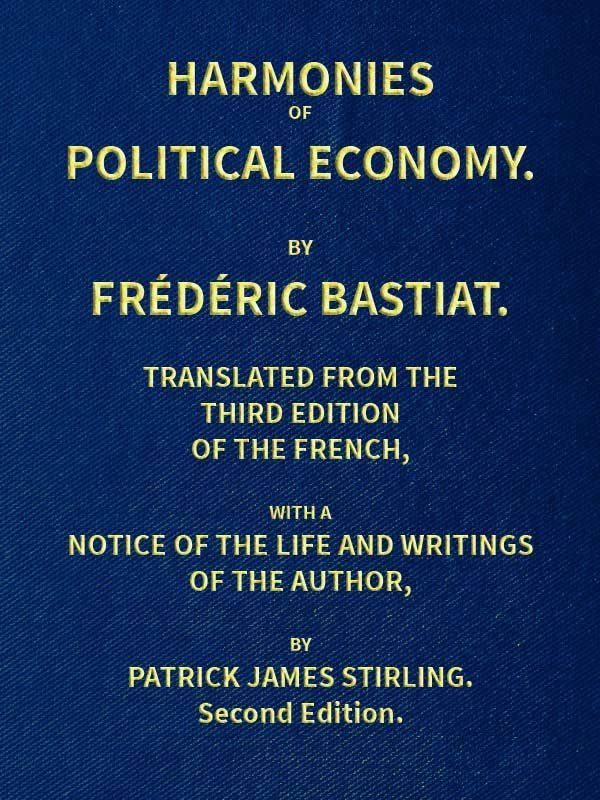 جلد کتاب Harmonies of Political Economy