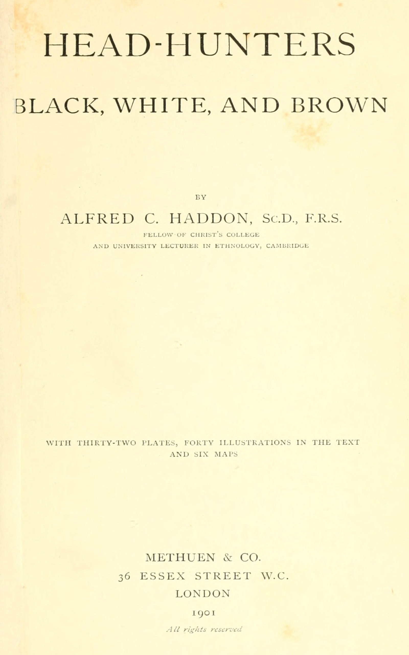 جلد کتاب Head-Hunters, Black, White, and Brown
