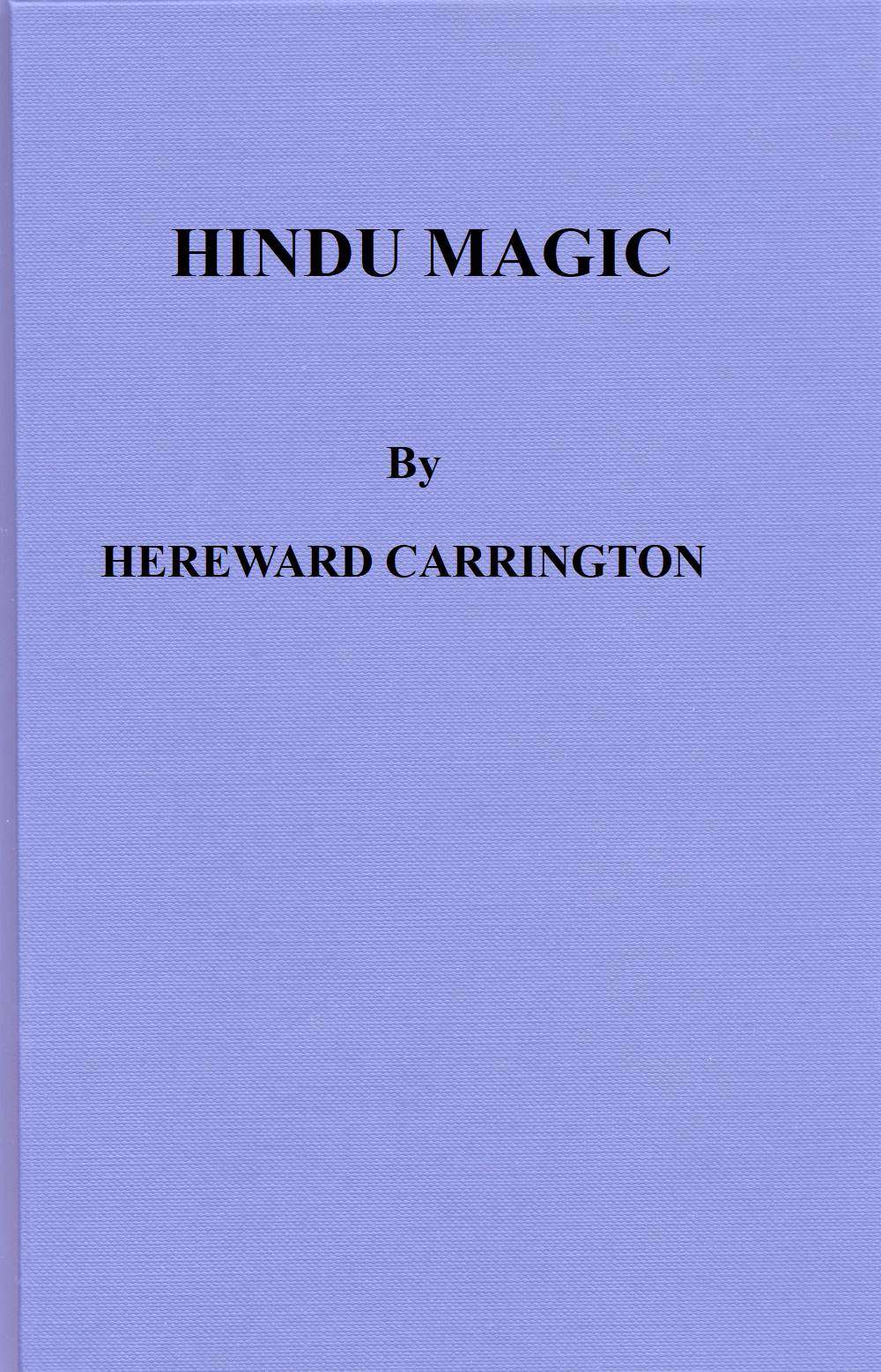 جلد کتاب Hindu Magic