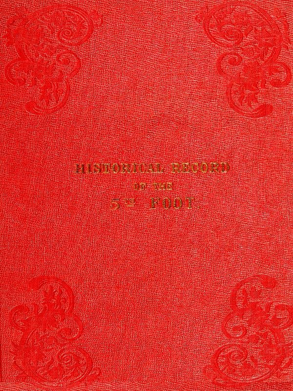 جلد کتاب Historical Record of the Fifth Regiment of Foot, or Northumberland Fusiliers