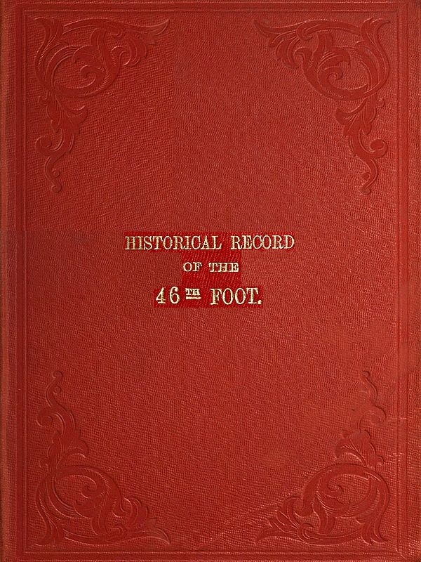 جلد کتاب Historical Record of the Forty-sixth or South Devonshire Regiment of Foot