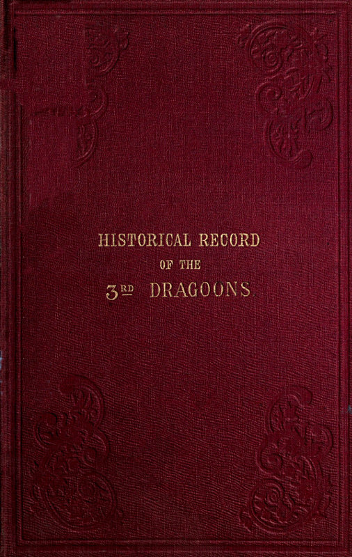 جلد کتاب Historical Record of the Third, Or the King's Own Regiment of Light Dragoons