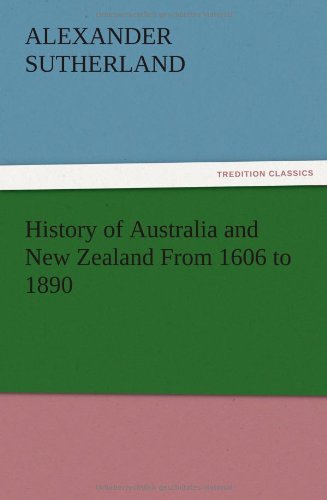 جلد کتاب History of Australia and New Zealand from 1606 to 1890