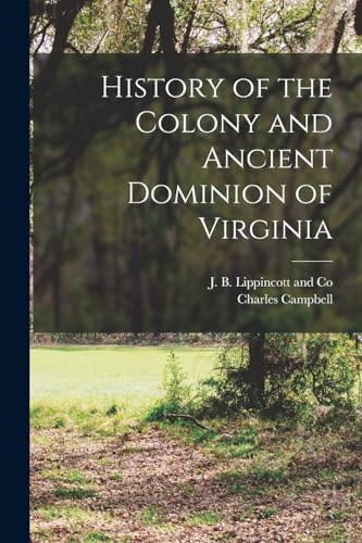 جلد کتاب History of the Colony and Ancient Dominion of Virginia