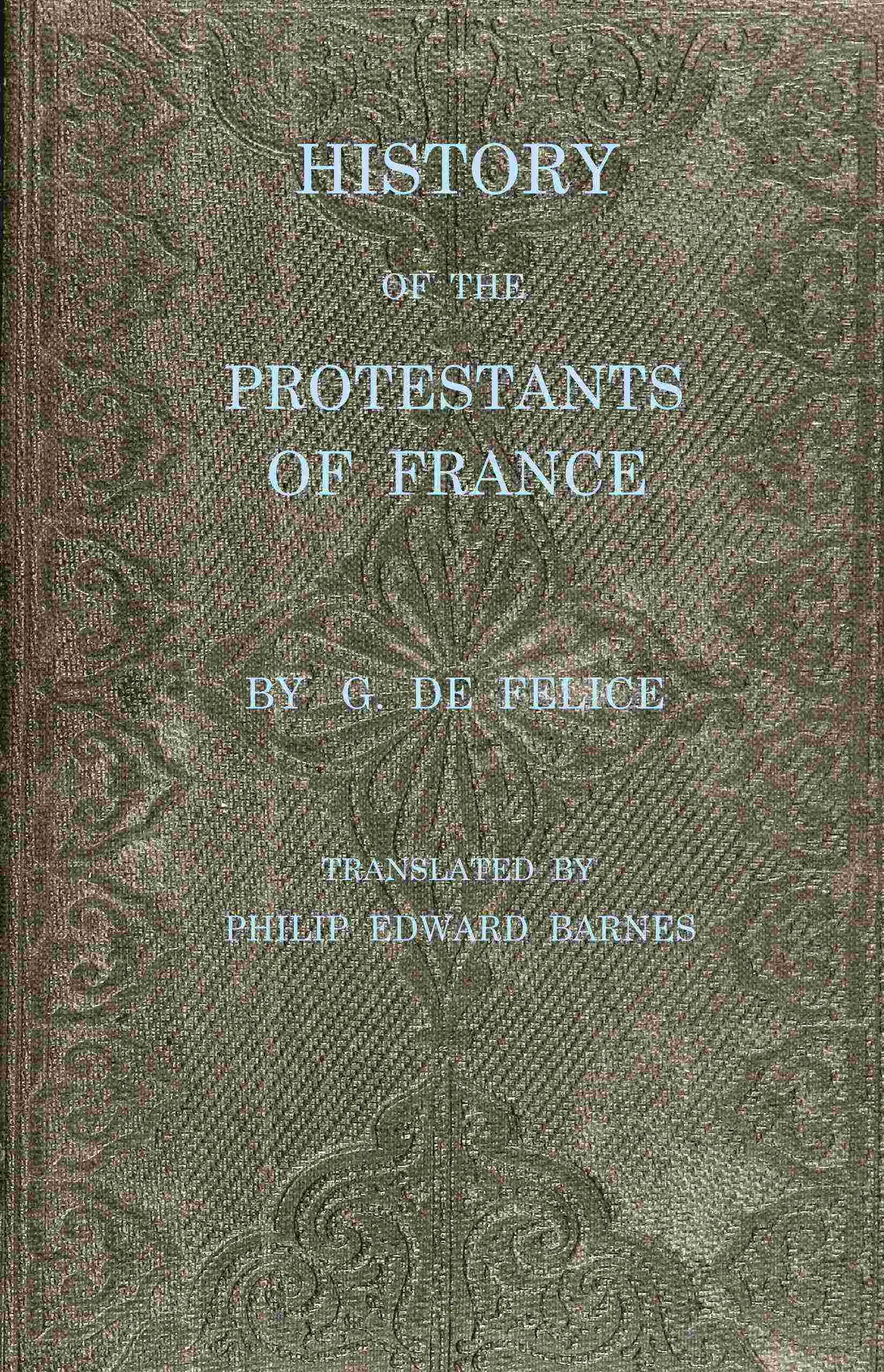 جلد کتاب History of the Protestants of France