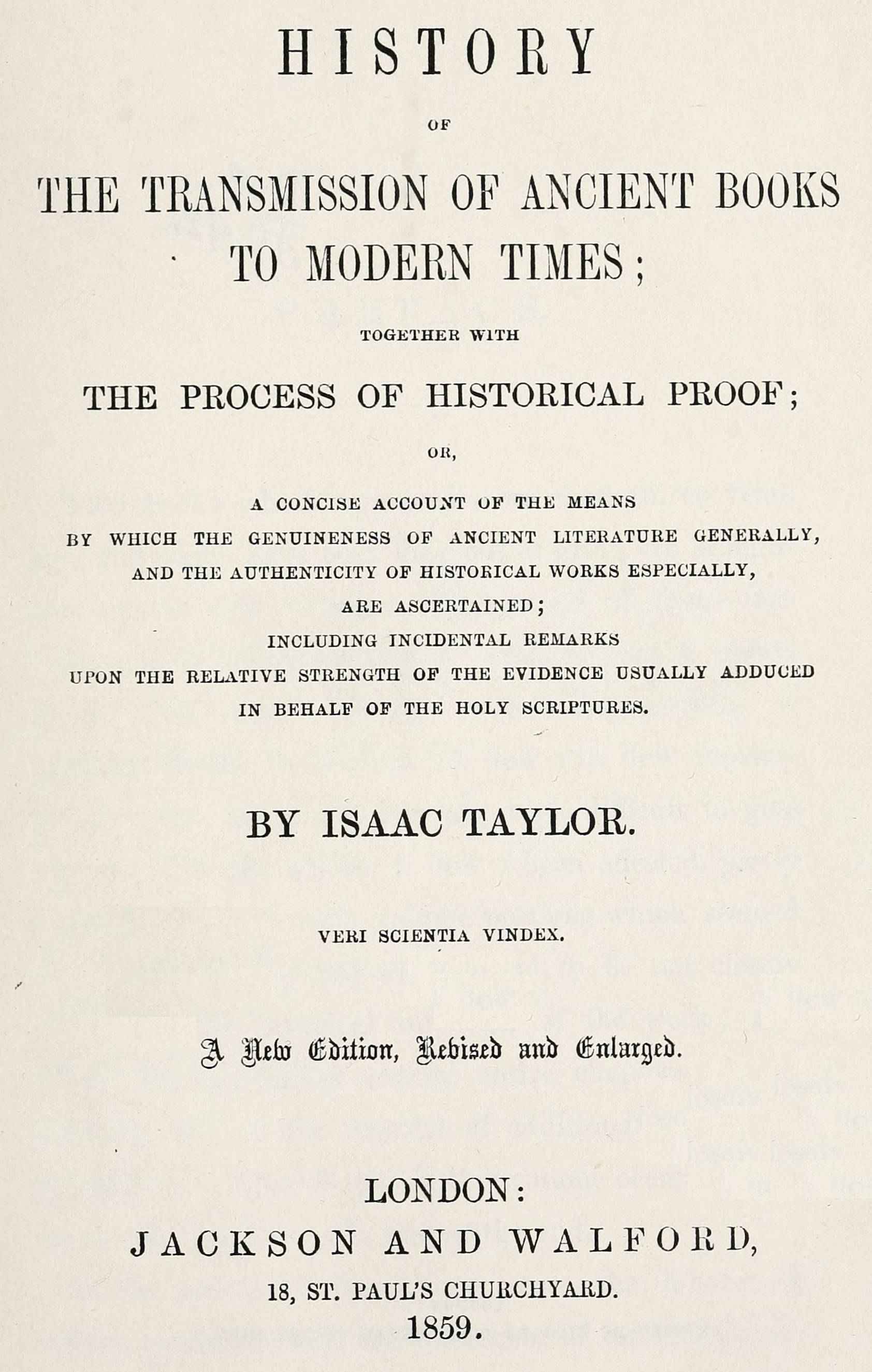 جلد کتاب History of the Transmission of Ancient Books to Modern Times