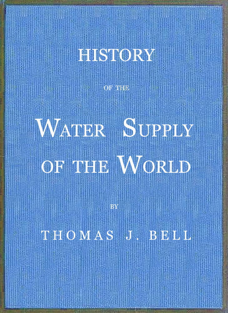جلد کتاب History of the Water Supply of the World