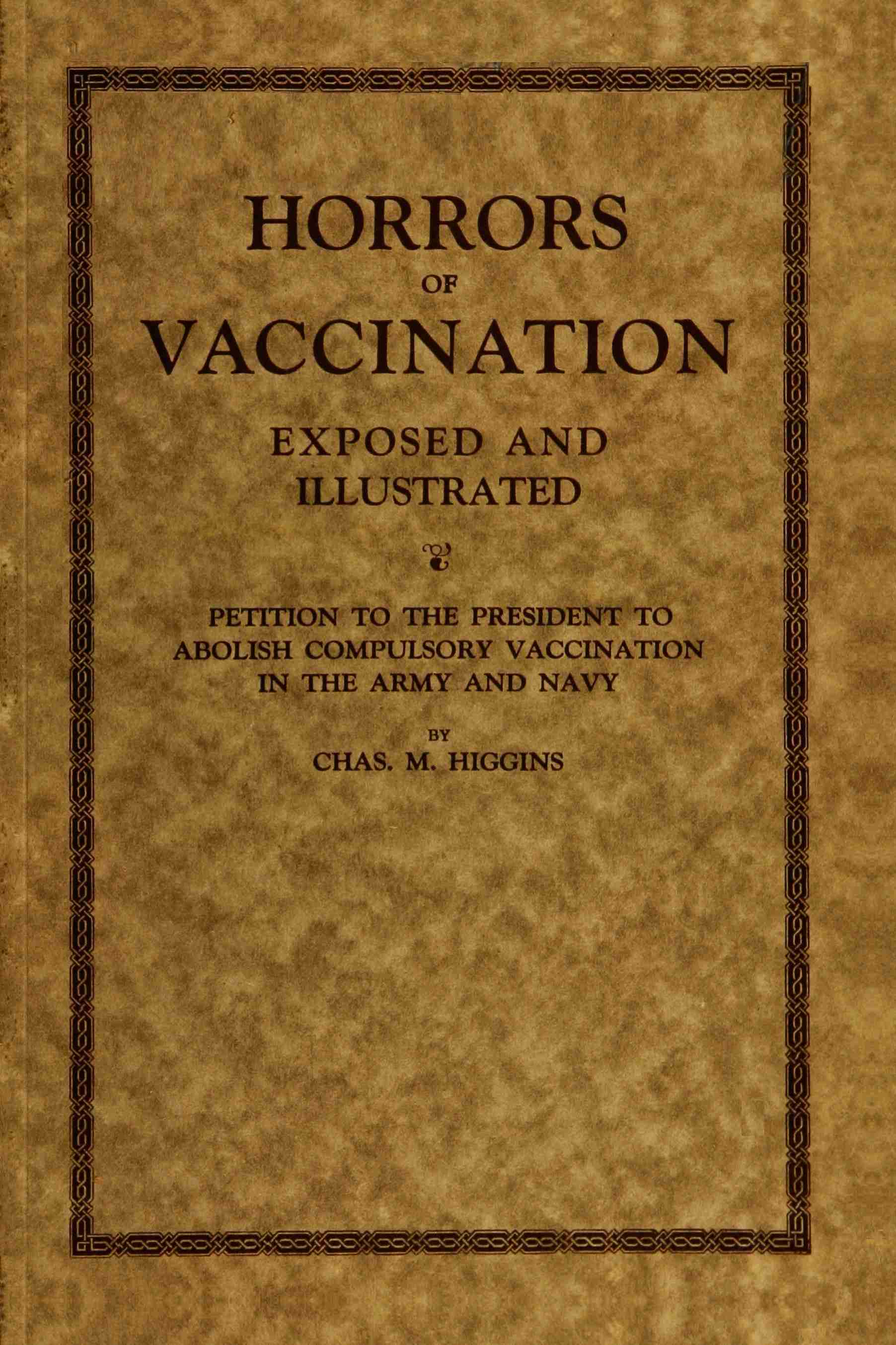 جلد کتاب Horrors of vaccination exposed and illustrated