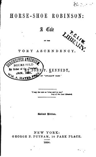 جلد کتاب Horse-Shoe Robinson