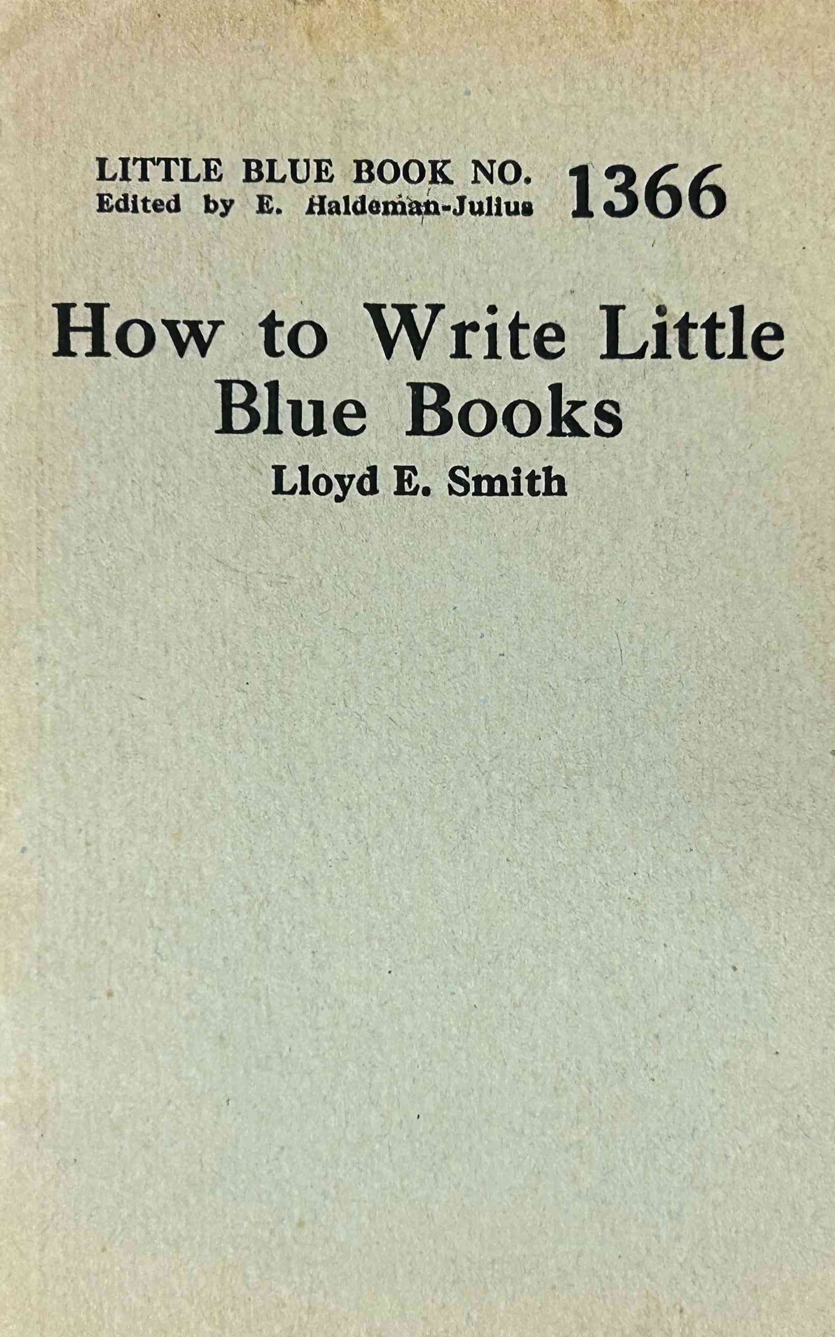 جلد کتاب How to Write Little Blue Books