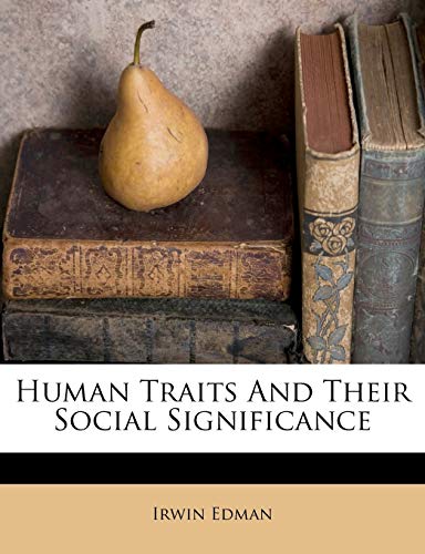 جلد کتاب Human Traits and their Social Significance