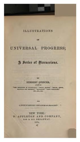 جلد کتاب Illustrations of Universal Progress