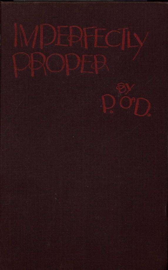 جلد کتاب Imperfectly Proper