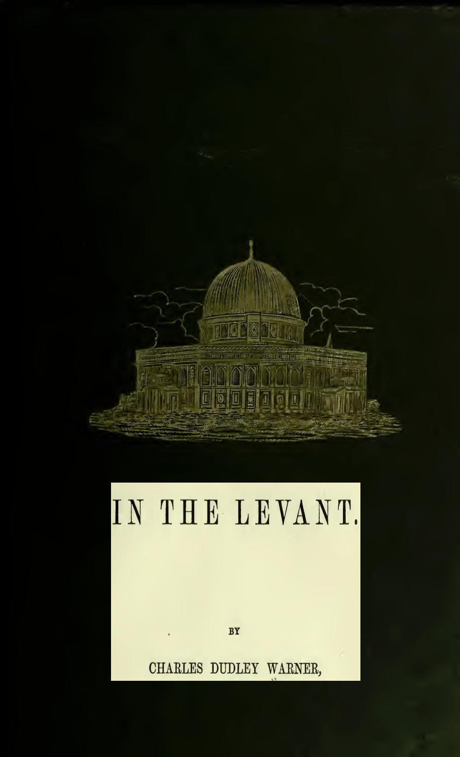 جلد کتاب In the Levant