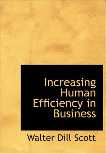 جلد کتاب Increasing Human Efficiency in Business