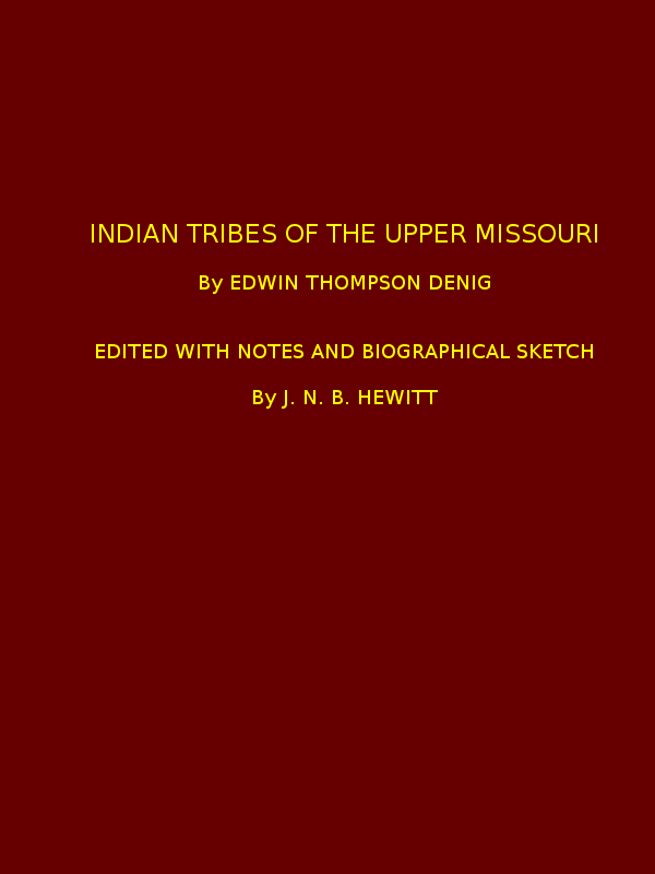 جلد کتاب Indian Tribes of the Upper Missouri