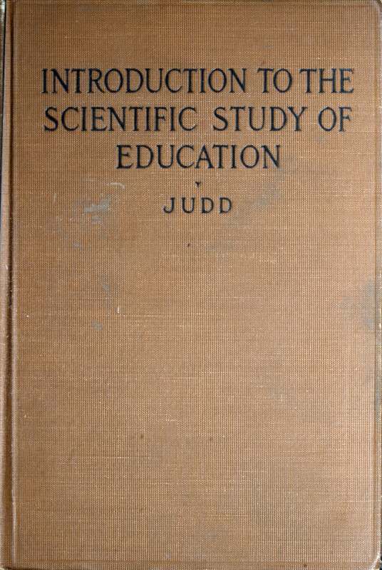 جلد کتاب Introduction to the scientific study of education