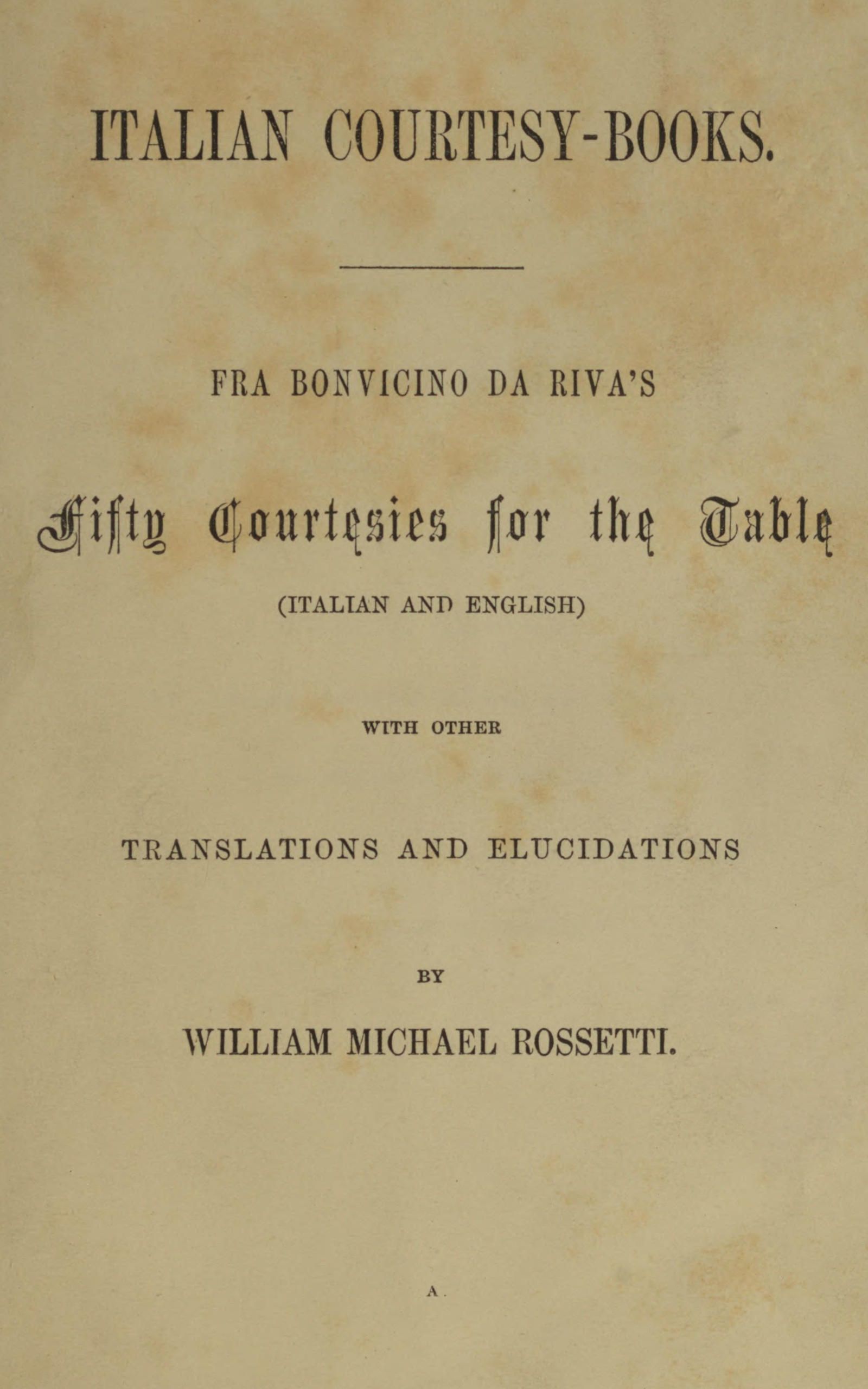 جلد کتاب Italian Courtesy-Books