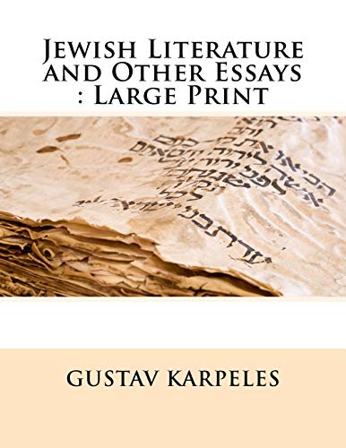 جلد کتاب Jewish Literature and Other Essays