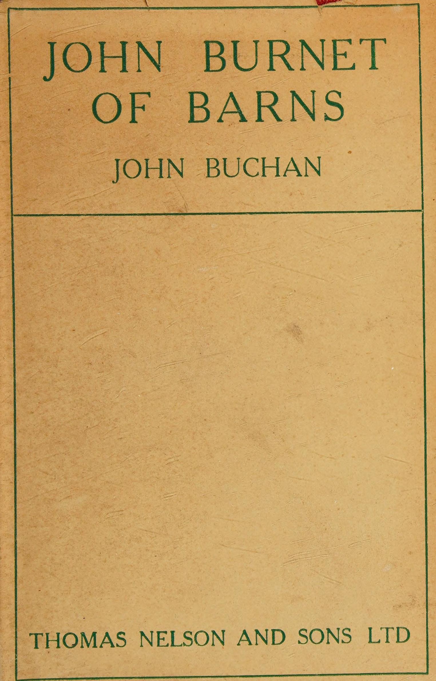 جلد کتاب John Burnet of Barns