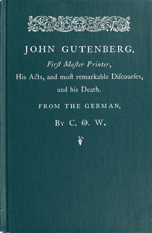 جلد کتاب John Gutenberg, First Master Printer