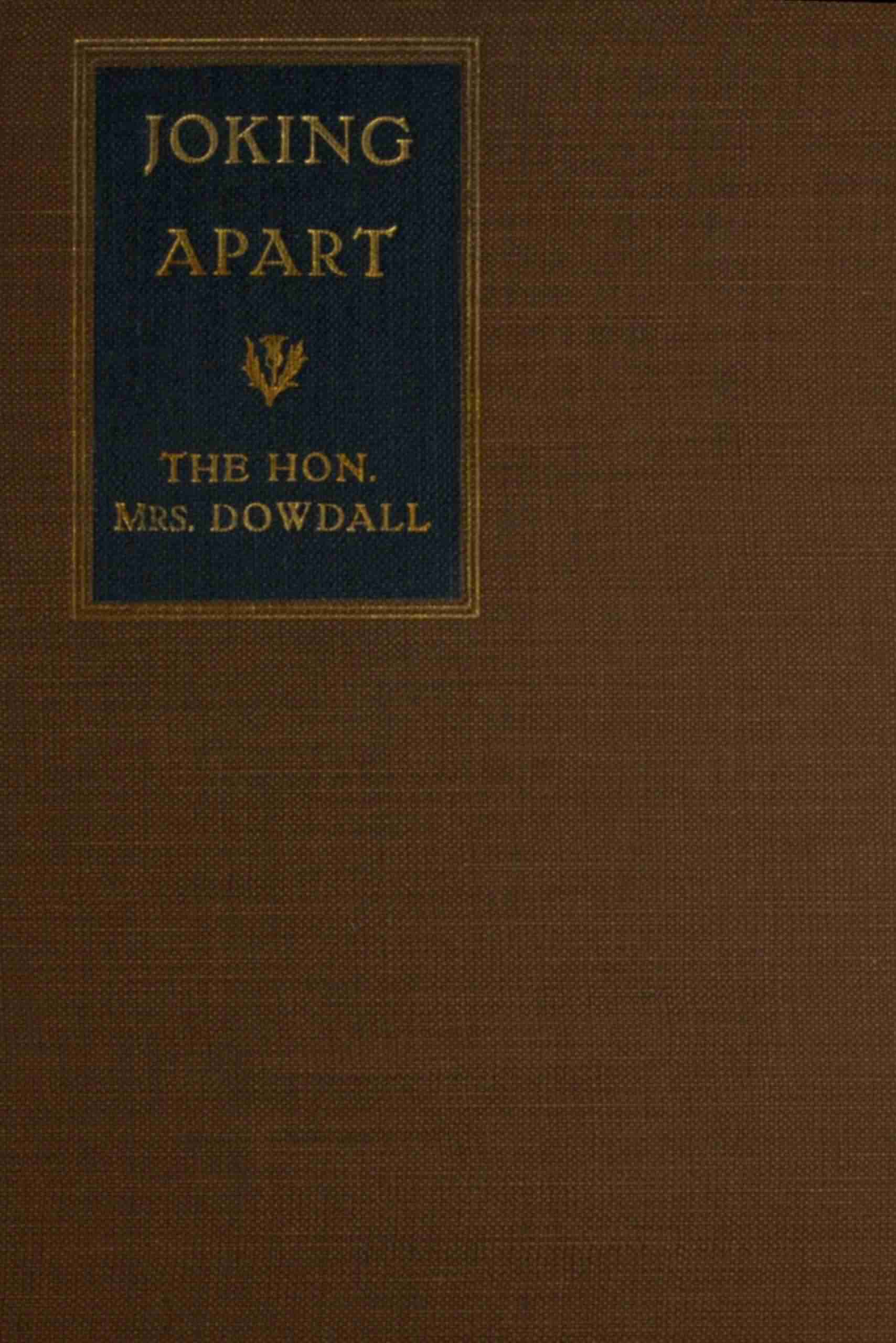 جلد کتاب Joking Apart