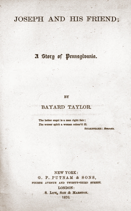 جلد کتاب Joseph and His Friend: A Story of Pennsylvania
