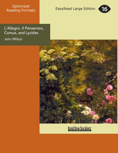 جلد کتاب L'Allegro, Il Penseroso, Comus, and Lycidas