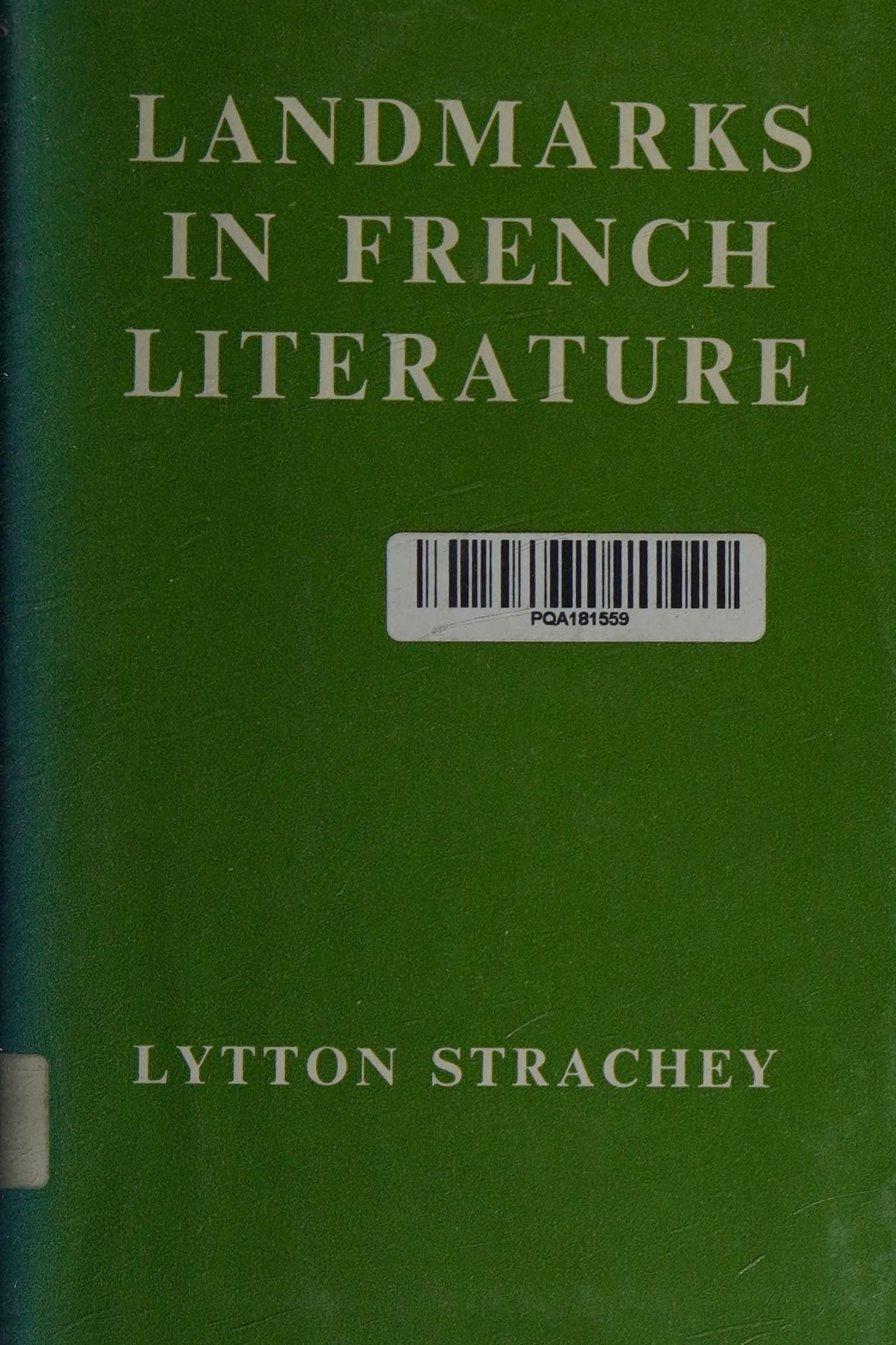 جلد کتاب Landmarks in French Literature