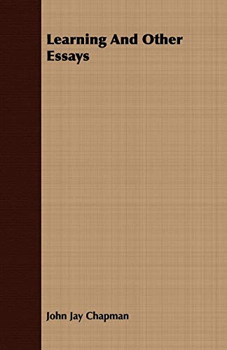 جلد کتاب Learning and Other Essays