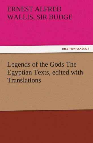 جلد کتاب Legends of the Gods: The Egyptian Texts
