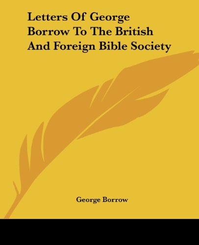 جلد کتاب Letters of George Borrow to the British and Foreign Bible Society