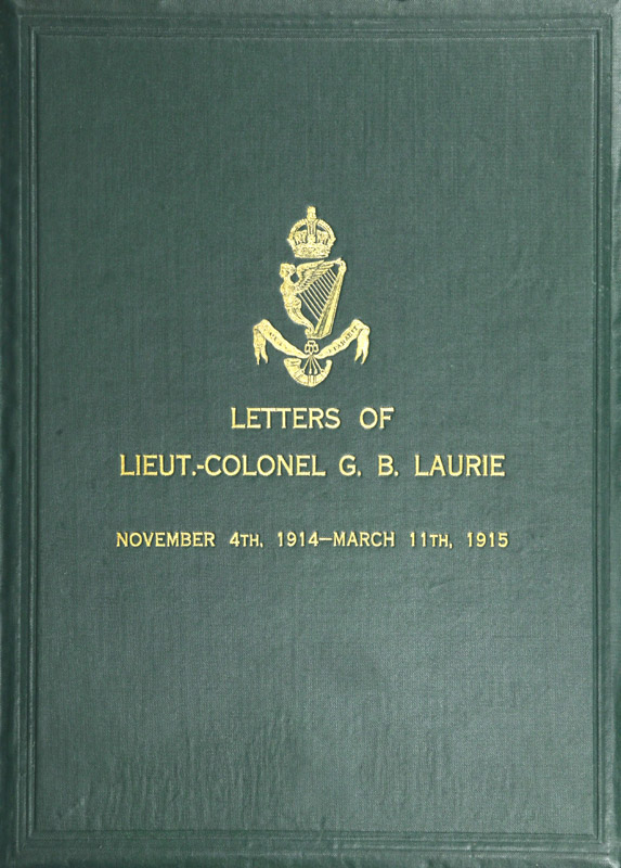 جلد کتاب Letters of Lt.-Col. George Brenton Laurie