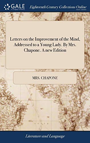 جلد کتاب Letters on the Improvement of the Mind, Addressed to a Lady