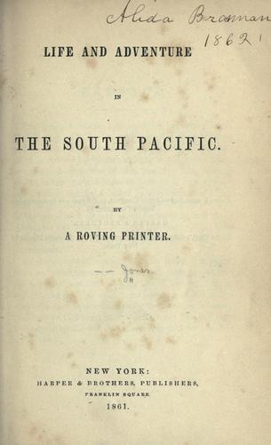 جلد کتاب Life and Adventure in the South Pacific