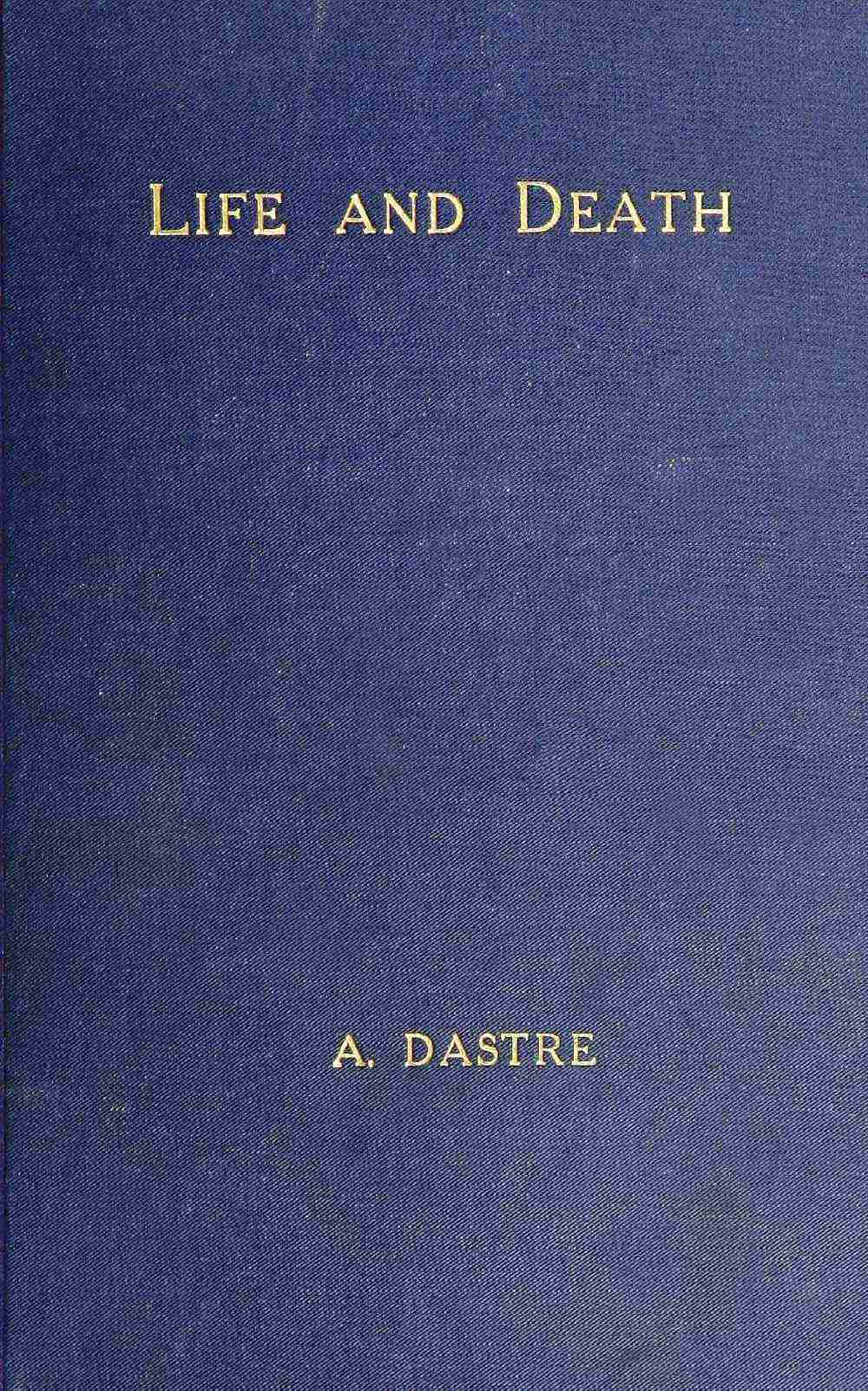 جلد کتاب Life and death
