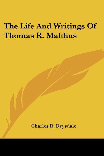 جلد کتاب Life and Writings of Thomas R. Malthus