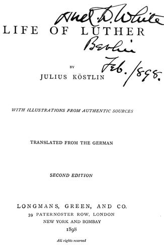 جلد کتاب Life of Luther