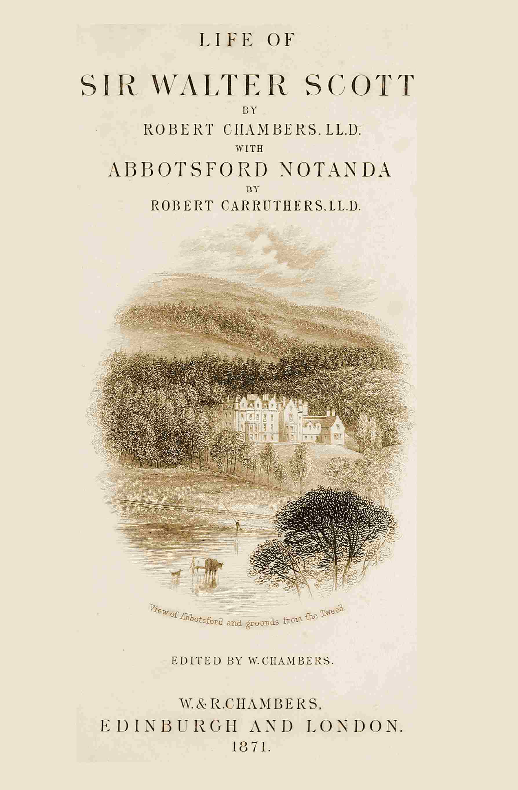 جلد کتاب Life of Sir Walter Scott, with Abbotsford Notanda