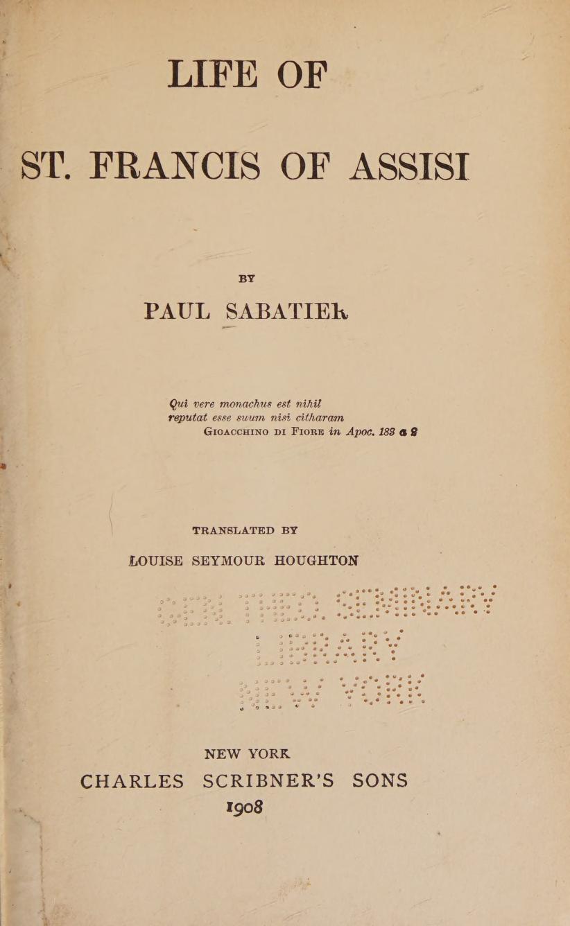 جلد کتاب Life of St. Francis of Assisi