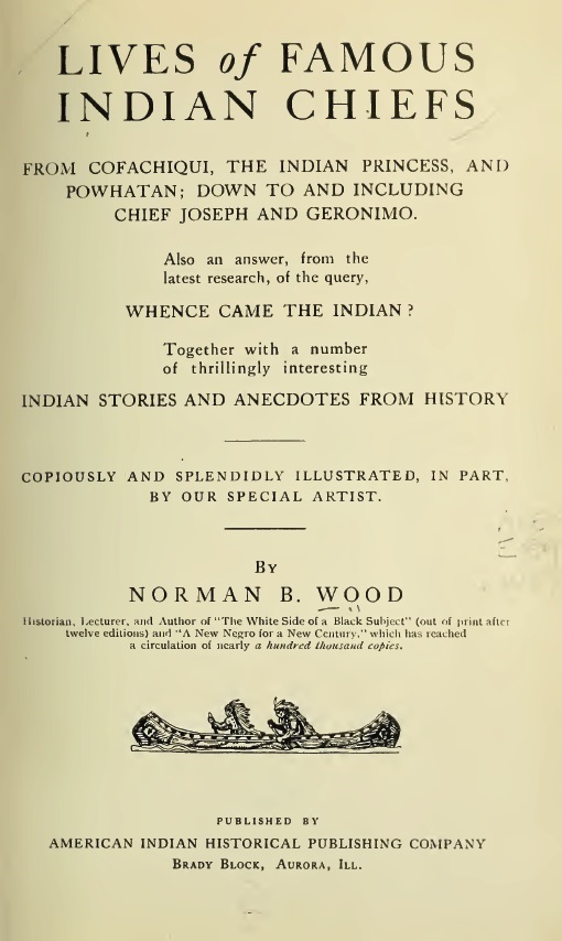 جلد کتاب Lives of Famous Indian Chiefs