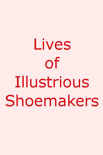 جلد کتاب Lives of Illustrious Shoemakers